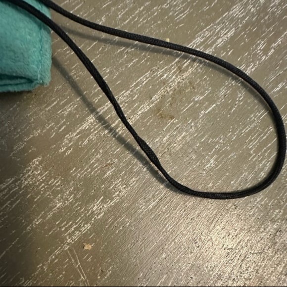 Tiffany & Co. Open Heart Pendant Sterling Silver Necklace with Silk Chord - Picture 7 of 11